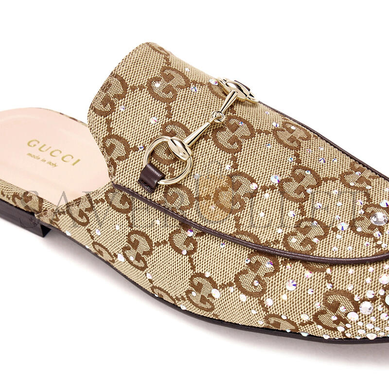 GUCCI WOMEN'S PRINCETOWN SLIPPER WITH CRYSTALS 812307